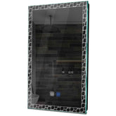 Specchio LED Verticale | Pulsanti touch | Funzione anti-appannamento | Luce bianca fredda - Reyze Serie Official Modello 7